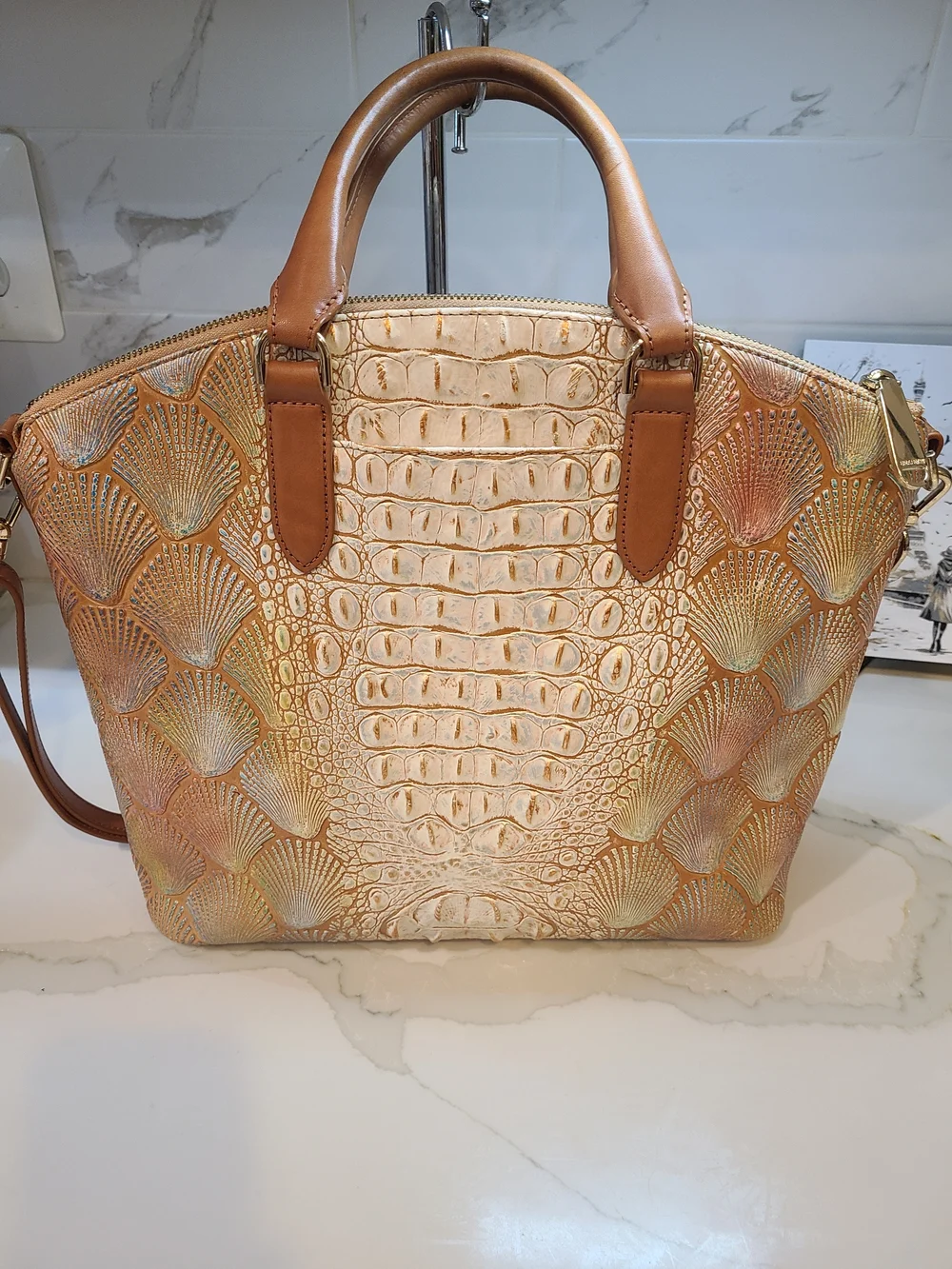 Brahmin Large Duxbury In Scallop Bondi EUC